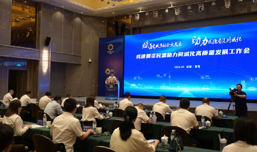 成德眉资民盟助力同城化高质量发展建言会在简阳召开，罗友平常委发表主题演讲(图1)